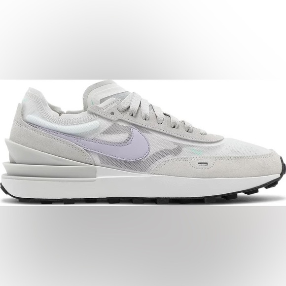 womens waffle one sneakers in summit white & infinite lilac